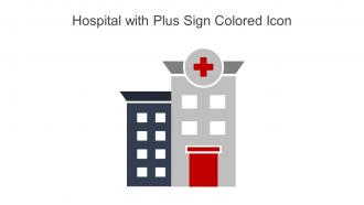 Hospital With Plus Sign Colored Icon In Powerpoint Pptx Png And Editable Eps Format