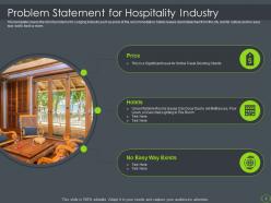 Hospitality industry investor funding elevator pitch deck ppt template