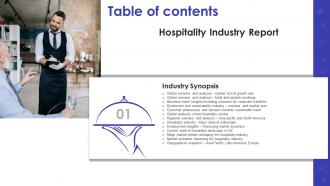Hospitality Industry Report Table Of Contents IR SS