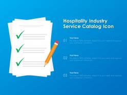 Hospitality industry service catalog icon