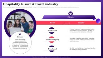 Hospitality Leisure And Travel Industry Data Insights Company Profile CP SS V