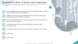 Hospitality Robots In Hotels And Restaurants Autonomous Mobile Robots It