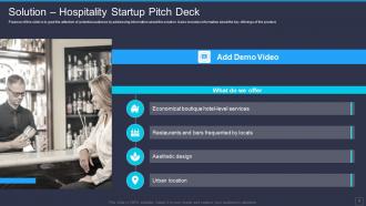 Hospitality Startup Pitch Deck Ppt Template