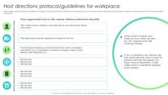 Host Directions Protocol Guidelines For Workplace Business Transformation Guidelines