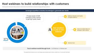 Host Webinars To Build Relationships With Customers Improve Sales Pipeline SA SS