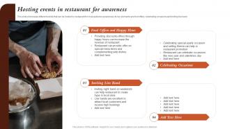 Hosting Events In Restaurant For Awareness Marketing Activities For Fast Food