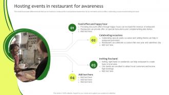 Hosting Events In Restaurant For Awareness Online Promotion Plan For Food Business