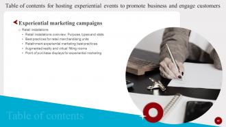 Hosting Experiential Events To Promote Business And Engage Customers MKT CD V Analytical Impactful