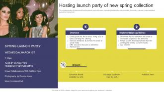 Hosting Launch Party Of New Spring Collection Elevating Sales Revenue With New Promotional Strategy SS V