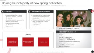 Hosting Launch Party Of New Spring Planning Promotional Campaigns Strategy SS V