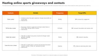 Hosting Online Sports Giveaways And Contests Sports Marketing Programs To Promote MKT SS V