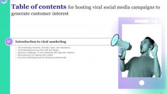 Hosting Viral Social Media Campaigns To Generate Customer Interest Powerpoint Presentation Slides Informative Visual
