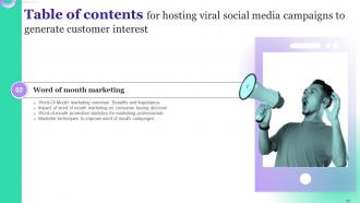 Hosting Viral Social Media Campaigns To Generate Customer Interest Powerpoint Presentation Slides Interactive Appealing