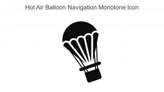 Hot Air Balloon Navigation Monotone Icon In Powerpoint Pptx Png And Editable Eps Format