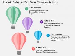 Hot Air Balloons For Data Representations Flat Powerpoint Design