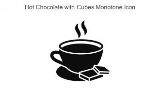 Hot Chocolate With Cubes Monotone Icon In Powerpoint Pptx Png And Editable Eps Format