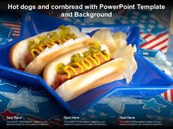 Hot dogs and cornbread with powerpoint template and background