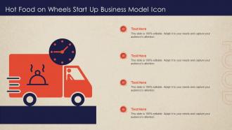 Hot Food On Wheels Start Up Business Model Icon