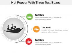 Hot Pepper With Three Text Boxes