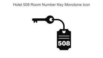 Hotel 508 Room Number Key Monotone Icon In Powerpoint Pptx Png And Editable Eps Format