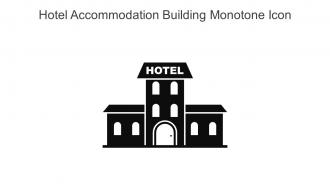 Hotel Accommodation Building Monotone Icon In Powerpoint Pptx Png And Editable Eps Format