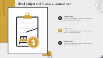 Hotel budget and finance allocation icon
