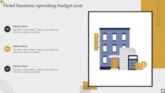 Hotel business operating budget icon