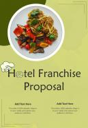 Hotel Franchise Proposal One Pager Sample Example Document