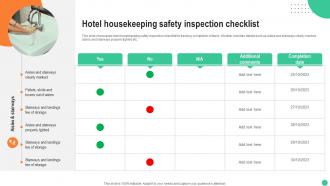 Hotel Housekeeping Safety Inspection Checklist