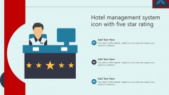 Hotel Management System Icon With Five Star Rating