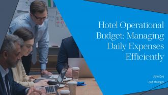 Hotel Operational Budget Managing Daily Expenses Efficiently PPT Presentation AT