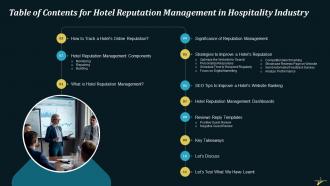 Hotel Reputation Management In Hospitality Industry Training Ppt Multipurpose Adaptable