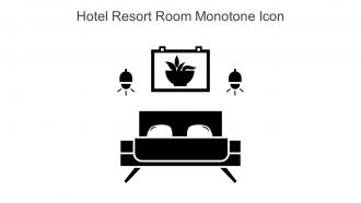 Hotel Resort Room Monotone Icon In Powerpoint Pptx Png And Editable Eps Format