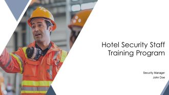 Hotel Security Staff Training Program PPT Information AT