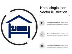 Hotel single icon vector illustration