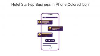 Hotel Start Up Business In Phone Colored Icon In Powerpoint Pptx Png And Editable Eps Format