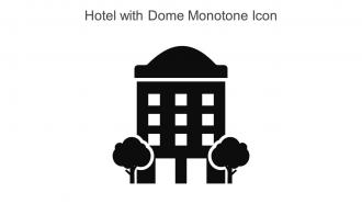 Hotel With Dome Monotone Icon In Powerpoint Pptx Png And Editable Eps Format