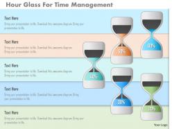 Hour glass for time management powerpoint templates