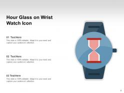 Hour Glass Icon Growth Arrow Innovation Target Achievement