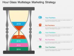 Hour glass multistage marketing strategy flat powerpoint design