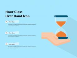 Hour glass over hand icon