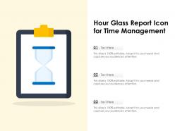 Hour glass report icon for time management