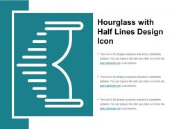 Hourglass With Half Lines Design Icon