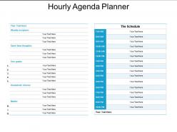 Hourly agenda planner powerpoint graphics