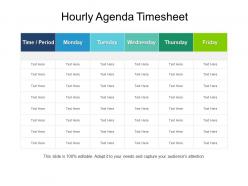 Hourly Agenda Timesheet Powerpoint Layout