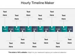 Hourly timeline maker presentation graphics