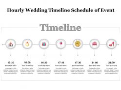 Hourly wedding timeline schedule of event