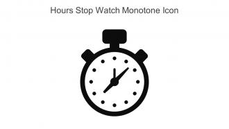Hours Stop Watch Monotone Icon In Powerpoint Pptx Png And Editable Eps Format