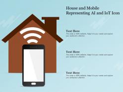 House and mobile representing ai and iot icon