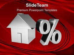 House and percent symbol powerpoint templates ppt themes and graphics 0113